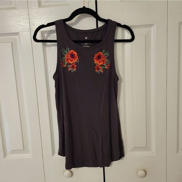 American Eagle Outfitters Soft & Sexy oversized charcoal grey tank - Picture 1 of 5